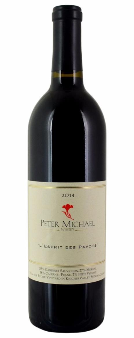A bottle of 2021 'Au Paradis' Cabernet Sauvignon from Peter Michael Winery.