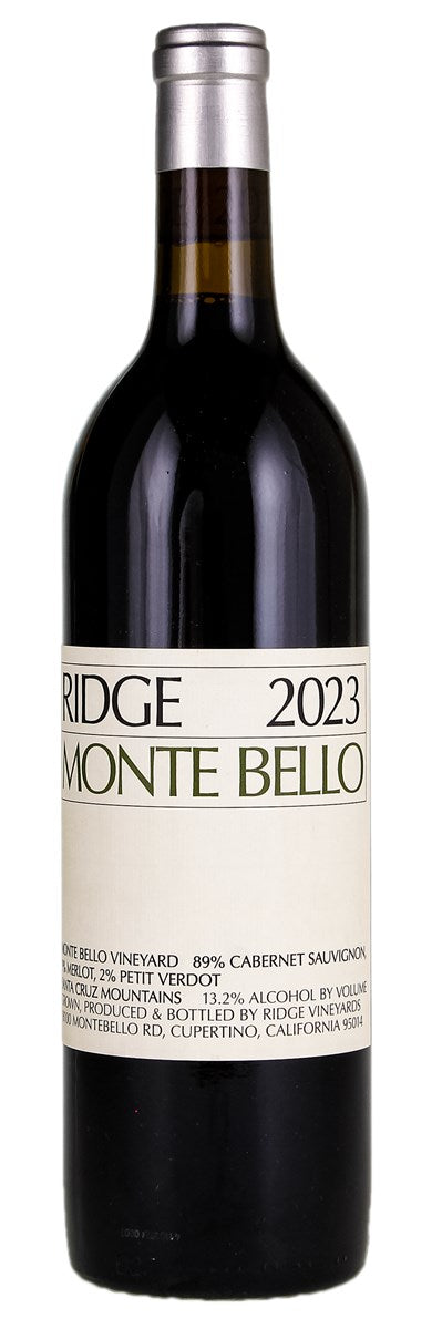 Ridge 2023 'Monte Bello' Vineyard Cabernet Sauvignon, Santa Cruz Mts