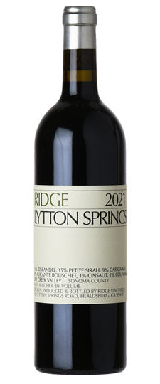 Ridge 2021 Lytton Springs Red, Dry Creek Valley