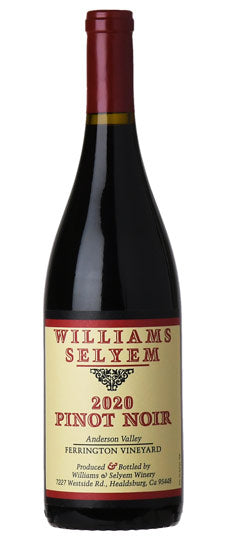 Williams Selyem 2020 Ferrington Vineyard Pinot Noir, Anderson Valley