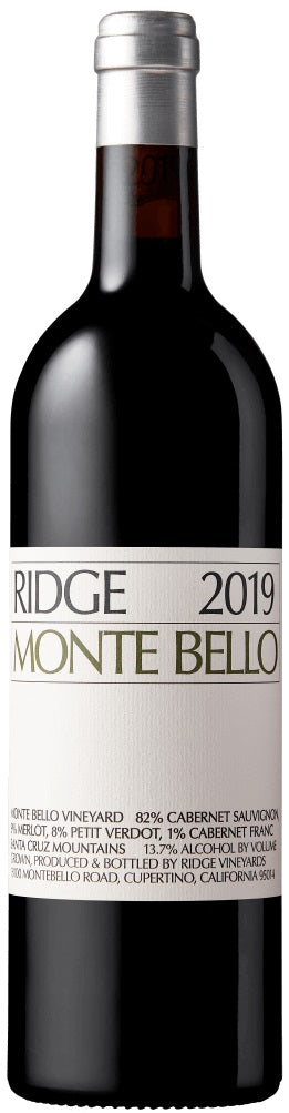 Ridge 2019 'Monte Bello' Vineyard Cabernet Sauvignon, Santa Cruz Mts