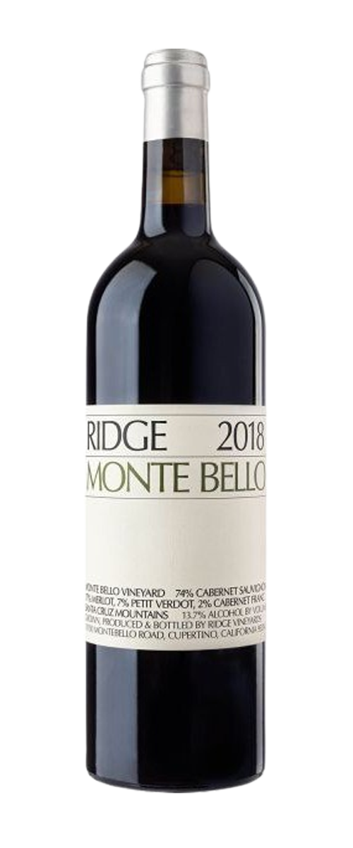 Ridge 2018 'Monte Bello' Vineyard Cabernet Sauvignon, Santa Cruz Mts